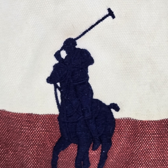 Vtg Polo Ralph Lauren Big Pony Heavy Canvas Tote Book Bag Rare Distressed Preppy - Picture 4 of 16